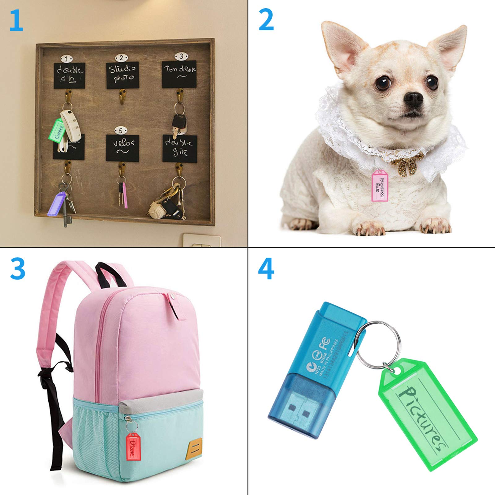 16 Pack Plastic Key Tags with  - Home Office Windows recension och pris