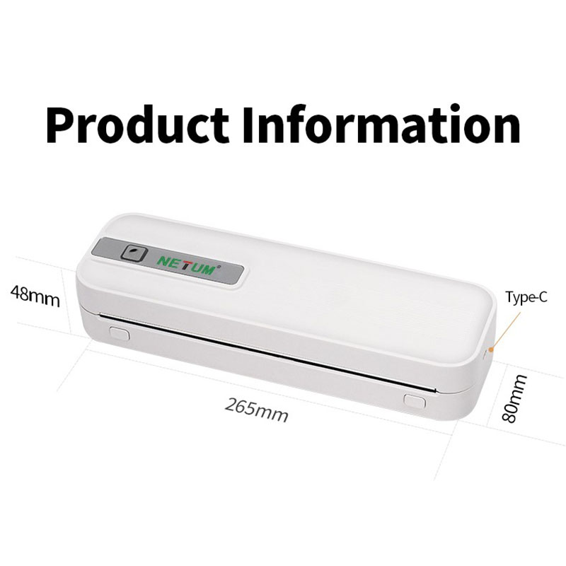 Portable A4 Thermal Printer In - Home Office Travel Document recension och pris