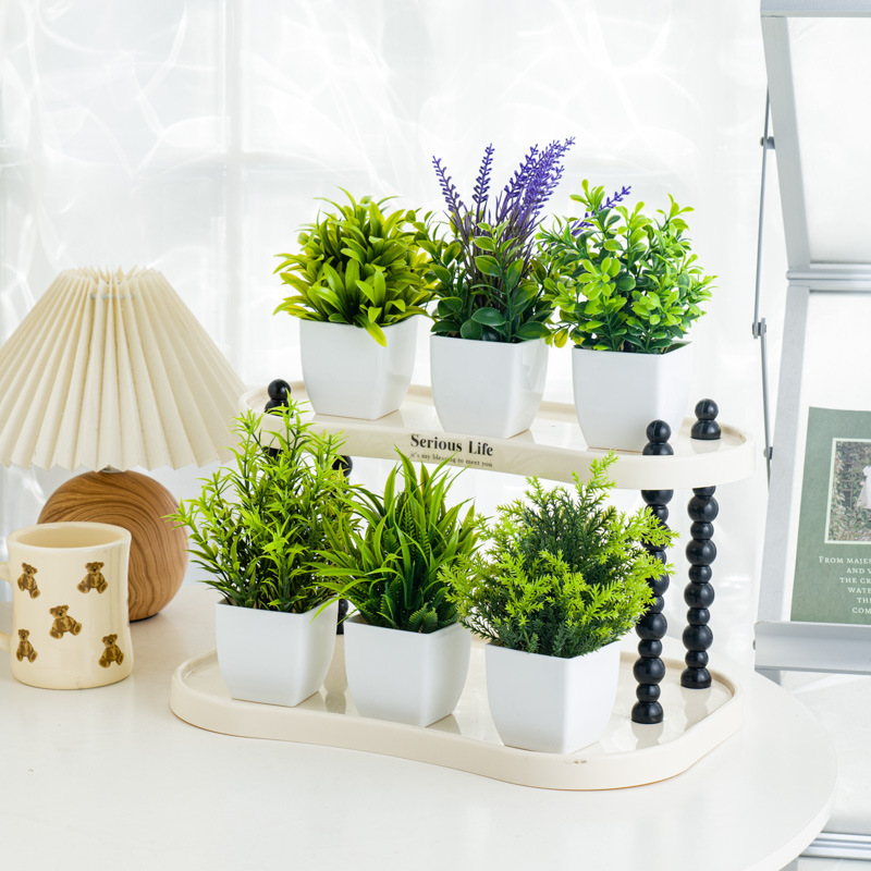Lifelike Artificial Potted Pla - Plant Desk Mini recension och pris