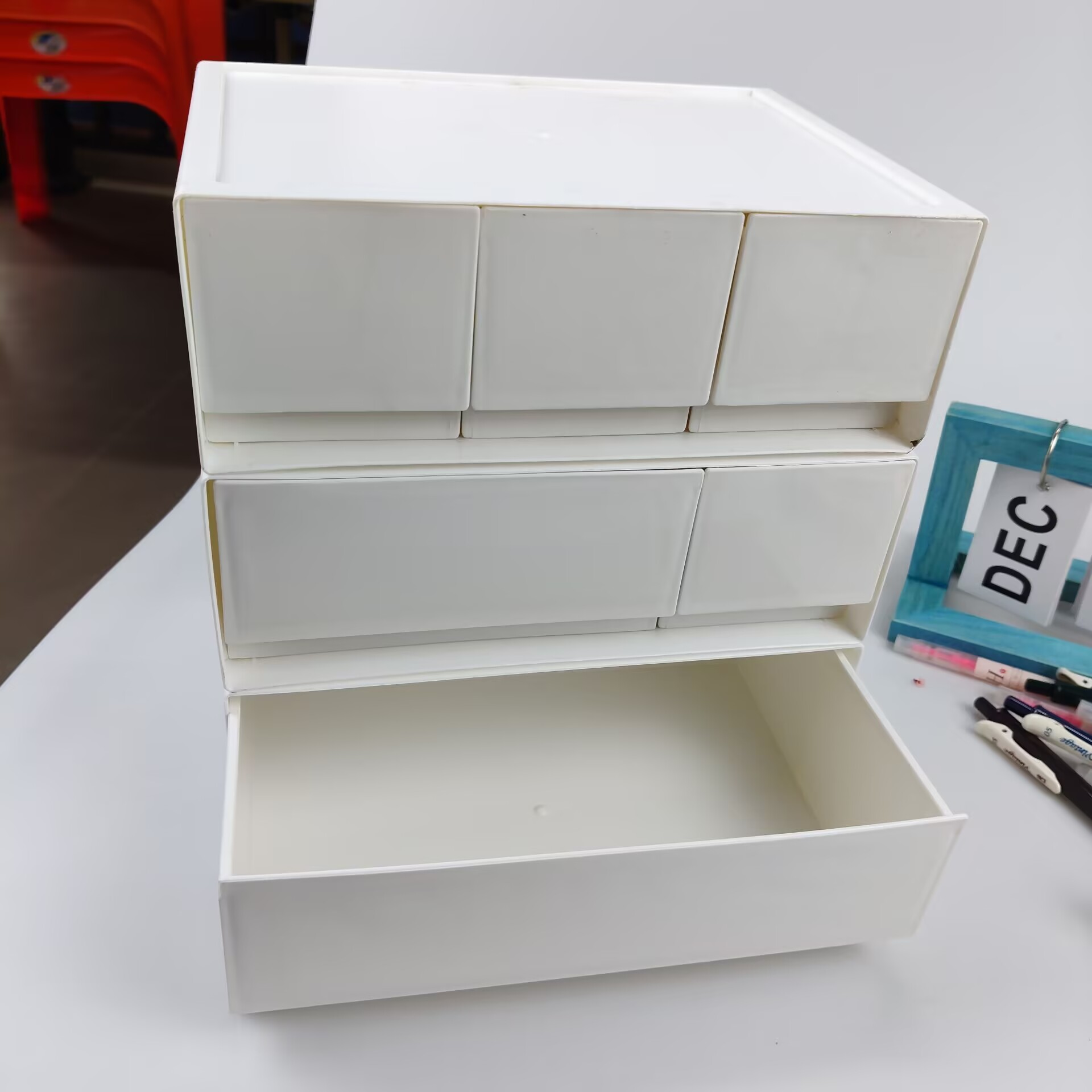 Desktop Storage Box, Drawer, C - Home Office Desk With Drawers recension och pris