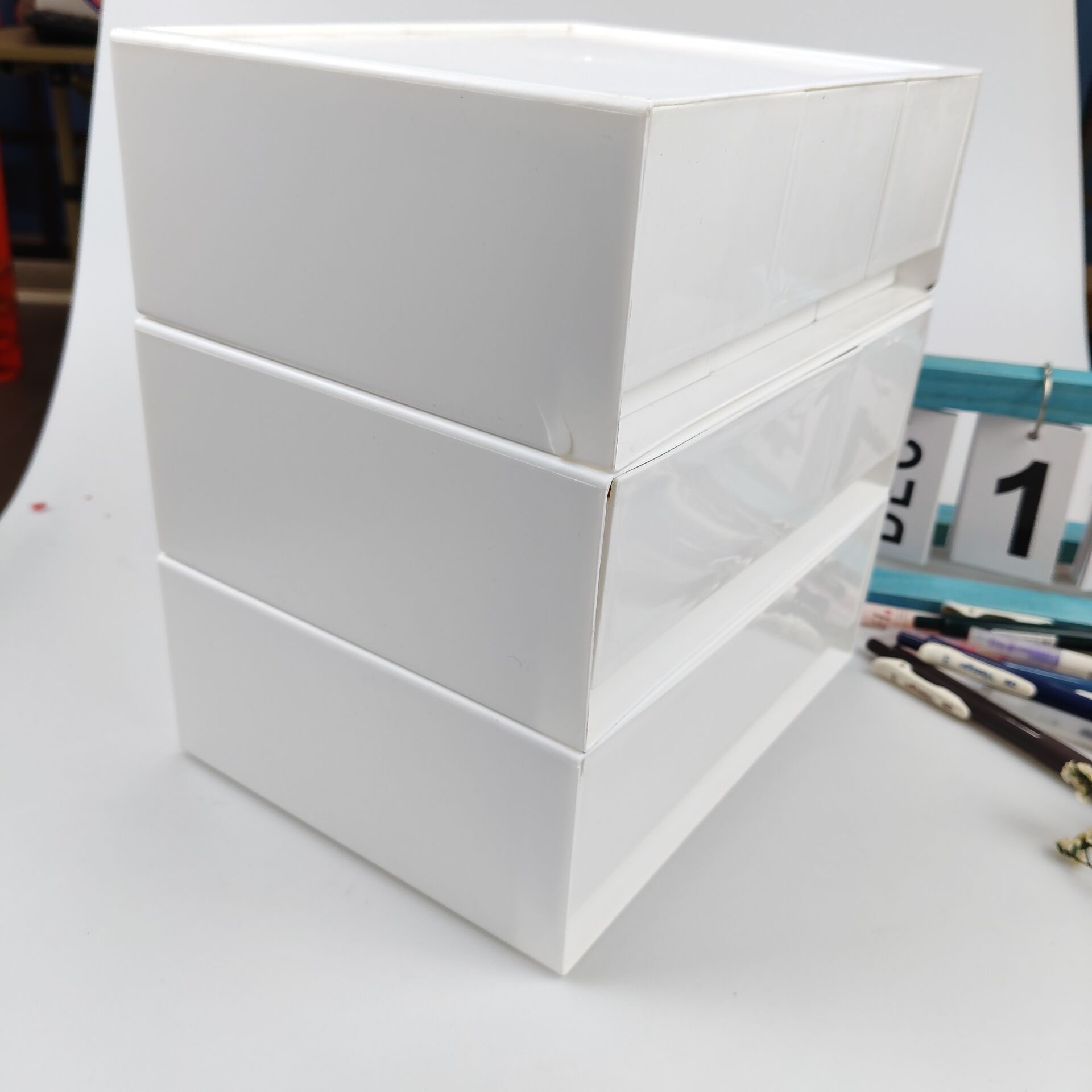 Desktop Storage Box, Drawer, C - Home Office Desk With Drawers recension och pris