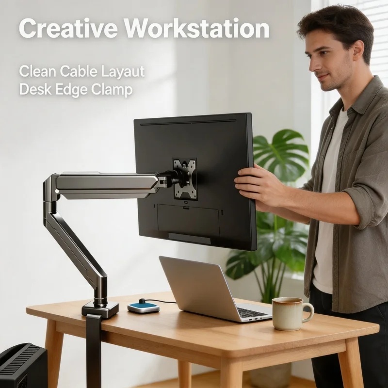 Single Monitor Mount Bracket f - Monitor Riser Stand recension och pris