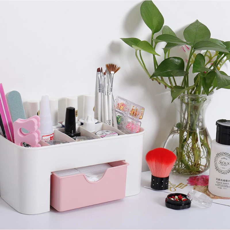 Nail Art Organizer Desktop Dra - Home Office Desk With Drawers recension och pris