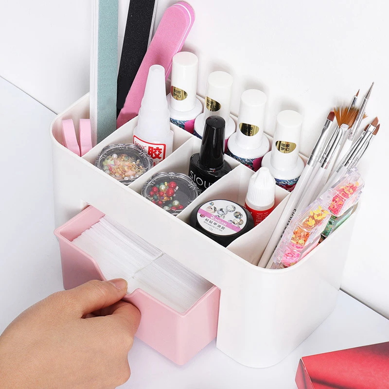 Nail Art Organizer Desktop Dra - Home Office Desk With Drawers recension och pris