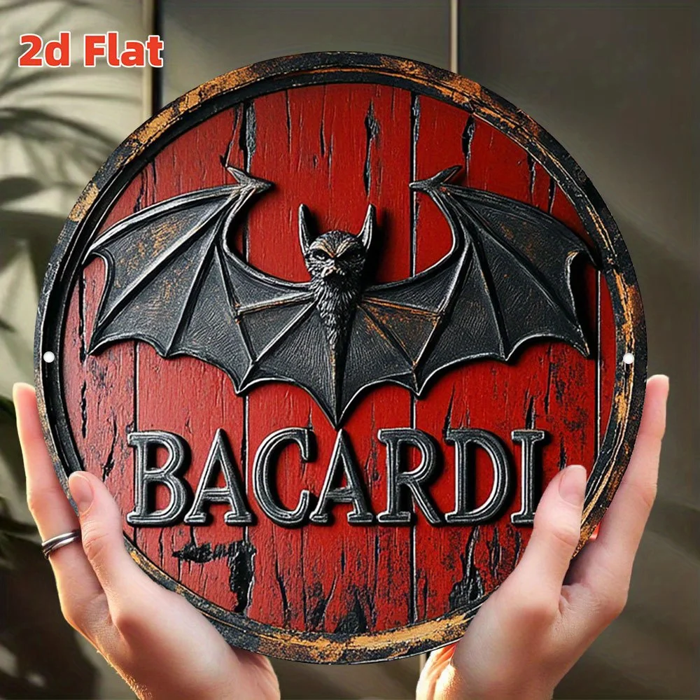 Tin Sign - Bacardi Bat Logo Me - Home Office Logo recension och pris