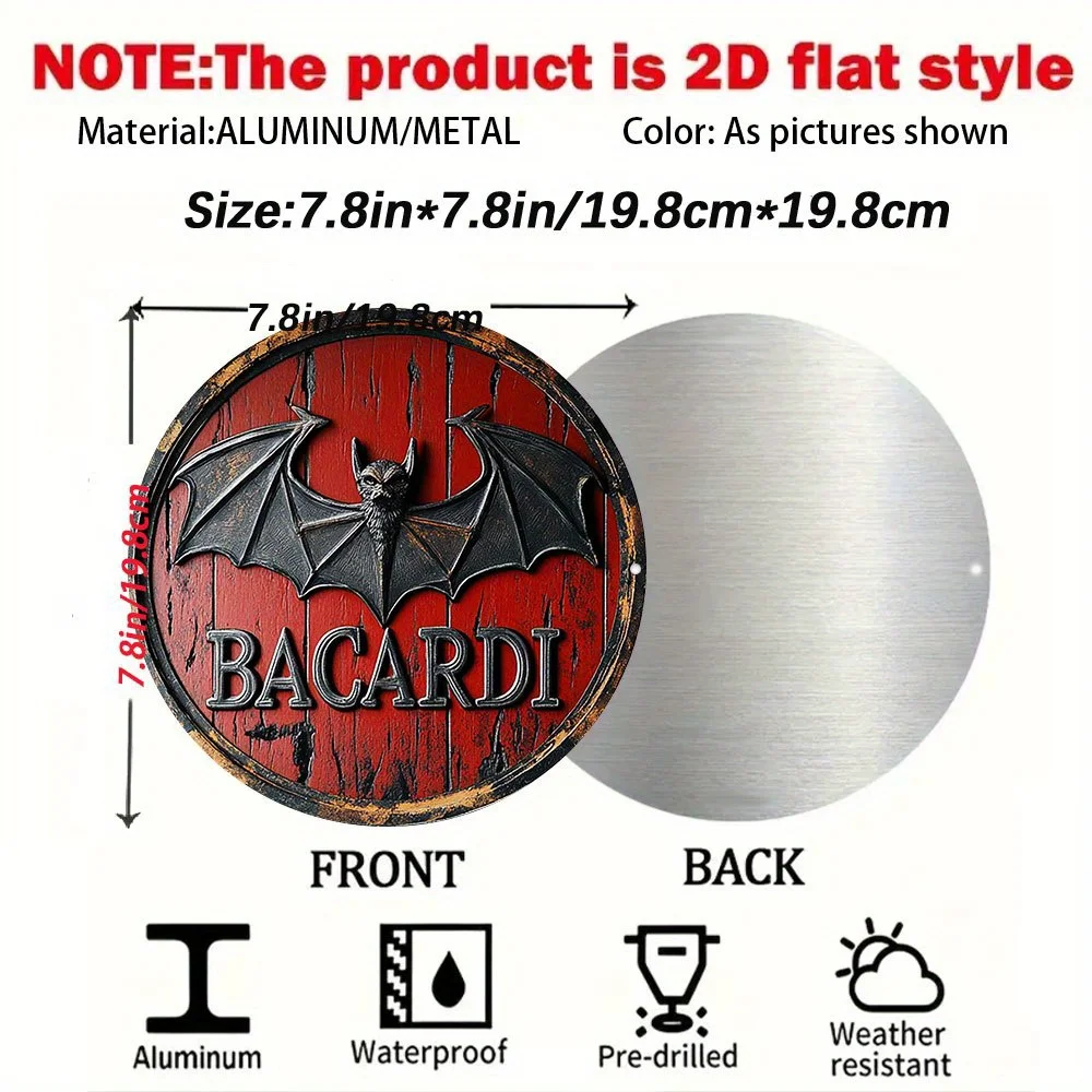 Tin Sign - Bacardi Bat Logo Me - Home Office Logo recension och pris