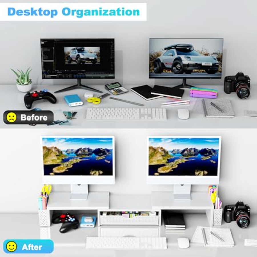 Metal Desk Organizers and Acce - Monitor Riser Stand recension och pris