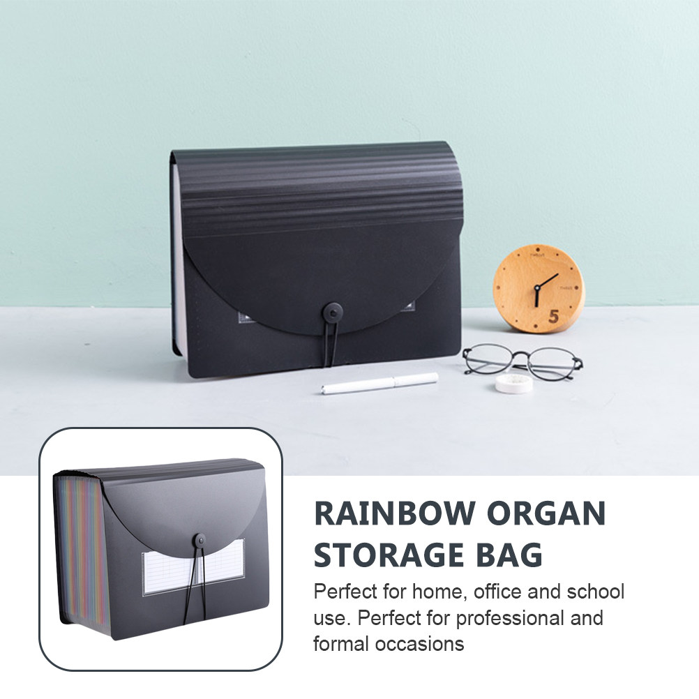 Rainbow Accordion File Folder  - Home Office Travel Document recension och pris